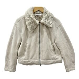 ATHLETA Westbound Sherpa Jacket Women's Size Small Gray Full-Zip Soft